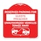 Signmission Reserved Parking for Guest Preacher Unauthorized Vehicles Towed Away Alum, 18" x 18", RW-1818-23101 A-DES-RW-1818-23101 - alternate 1